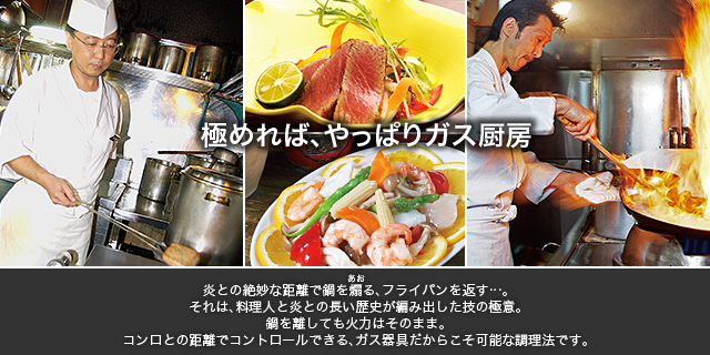 極めれば、やっぱりガス厨房