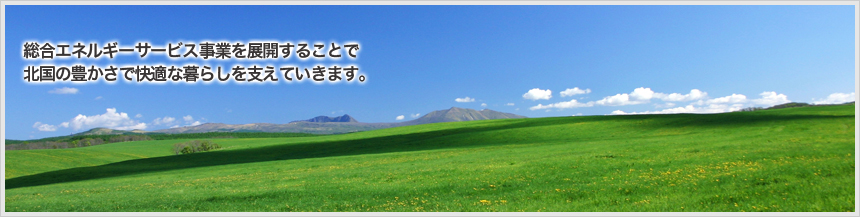 総合エネルギーサービス事業を展開することで北国の豊かさで快適な暮らしを支えていきます。