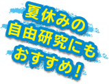 夏休みの自由研究にもおすすめ！