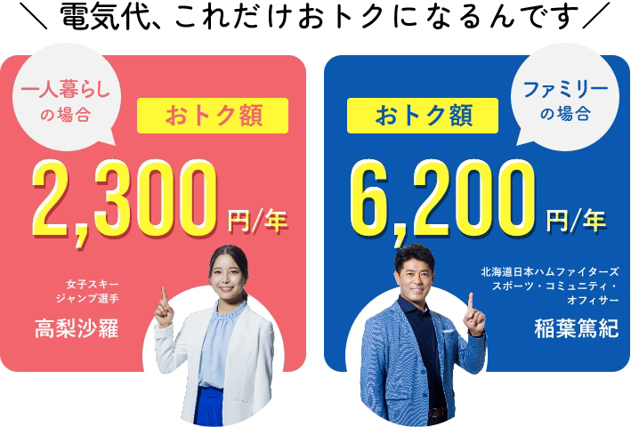 電気代、これだけおトクになるんです